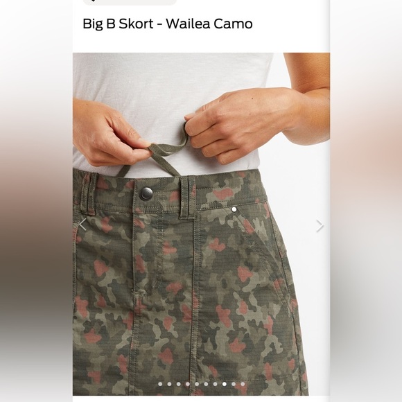 Title Nine Big B Skort Wailea Camo green pink zip close pockets boy short lined - Picture 15 of 16